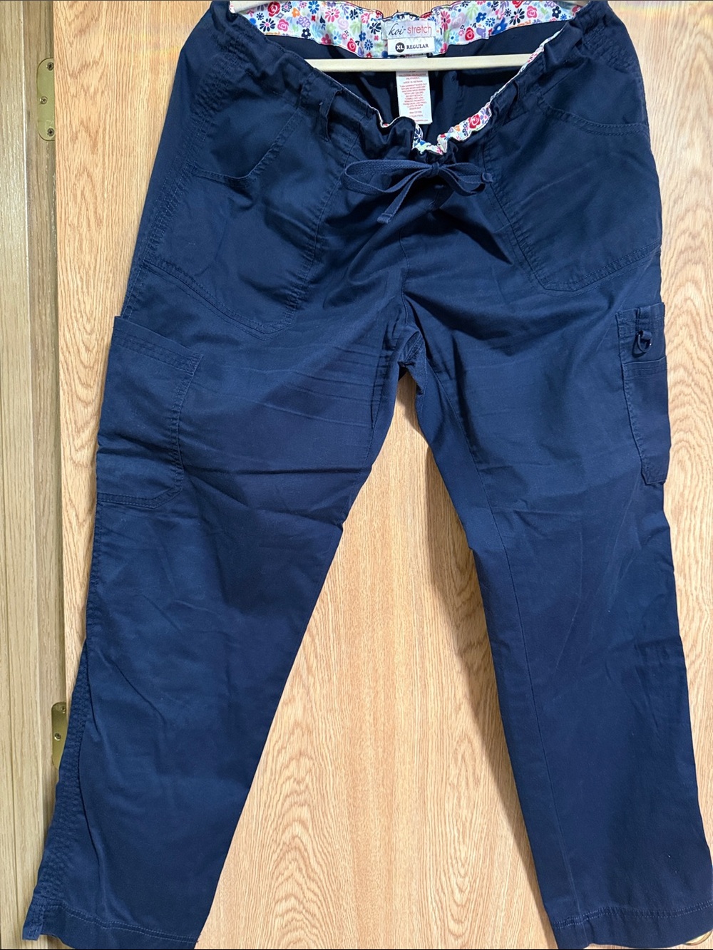 koi Men’s Navy Cargo Scrub Pants